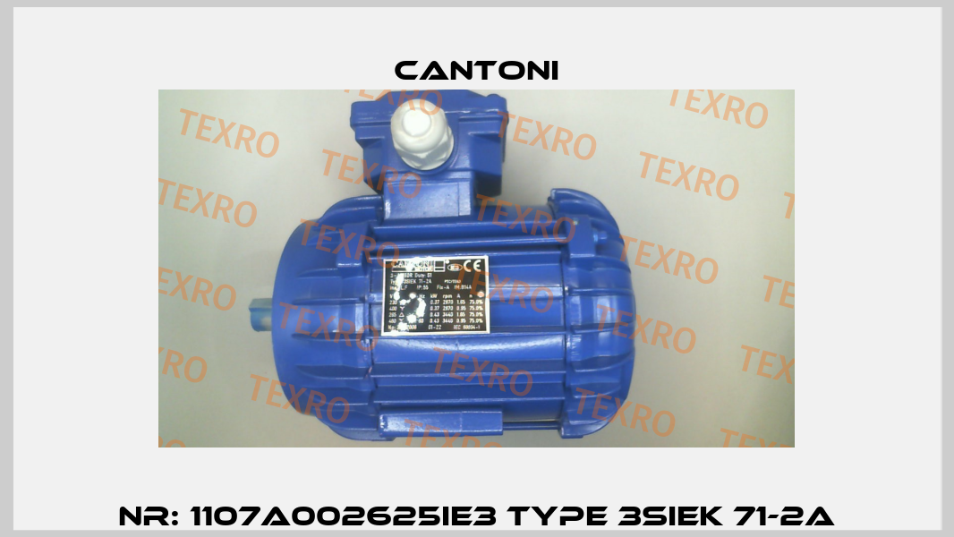 Nr: 1107A002625IE3 Type 3SIEK 71-2A Cantoni