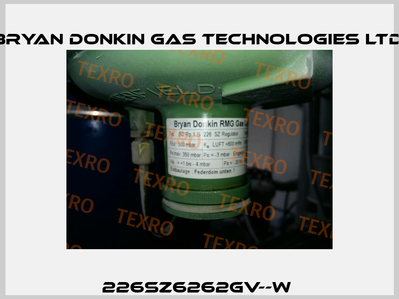 226SZ6262GV--W  Bryan Donkin Gas Technologies Ltd.