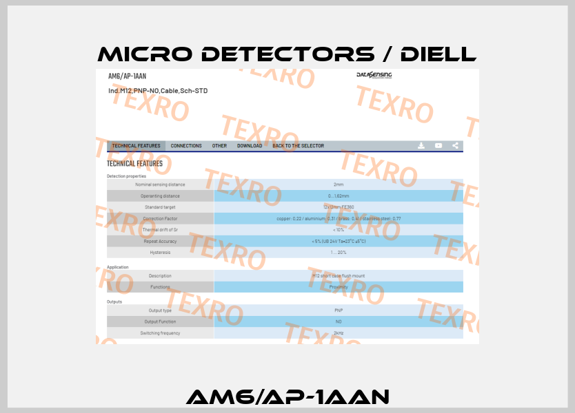 AM6/AP-1AAN Micro Detectors / Diell