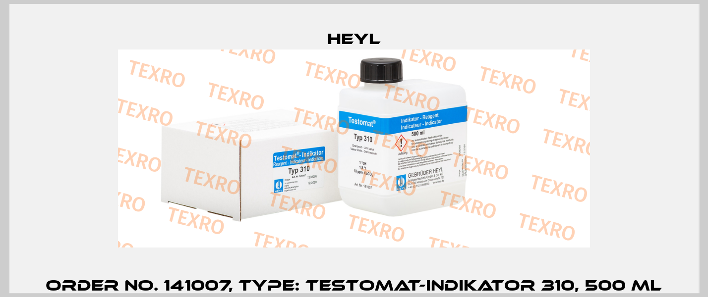 Order No. 141007, Type: Testomat-Indikator 310, 500 ml Heyl