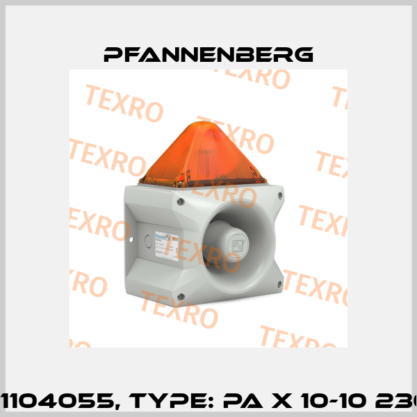 Art.No. 23361104055, Type: PA X 10-10 230 AC OR 7035 Pfannenberg