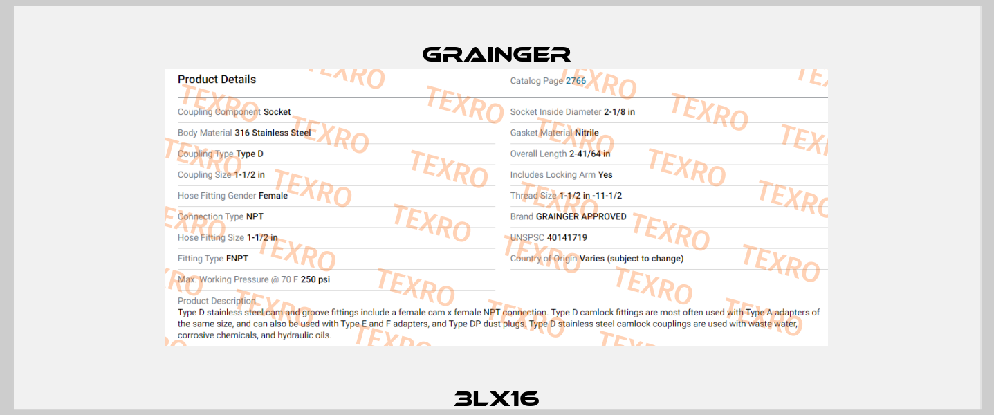 3LX16 Grainger